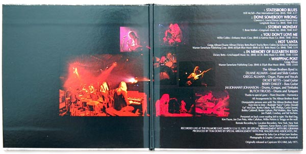 Gatefold open, Allman Brothers Band (The) - At Fillmore East